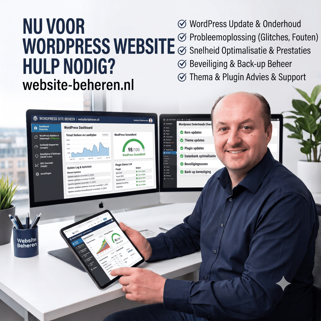 WordPress website hulp nodig - website beheren - beheer mijn website