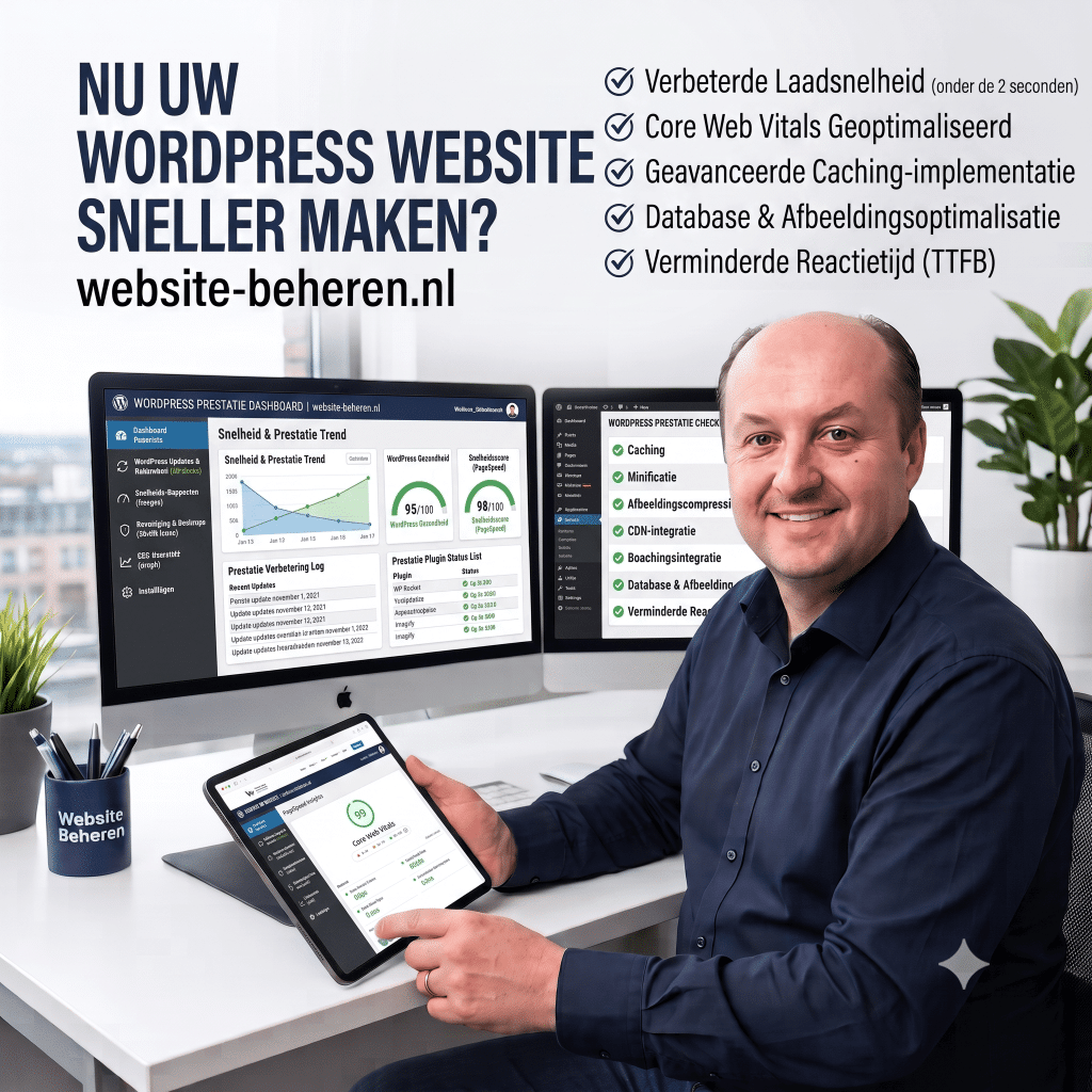 WordPress website sneller maken - website beheren - beheer mijn website