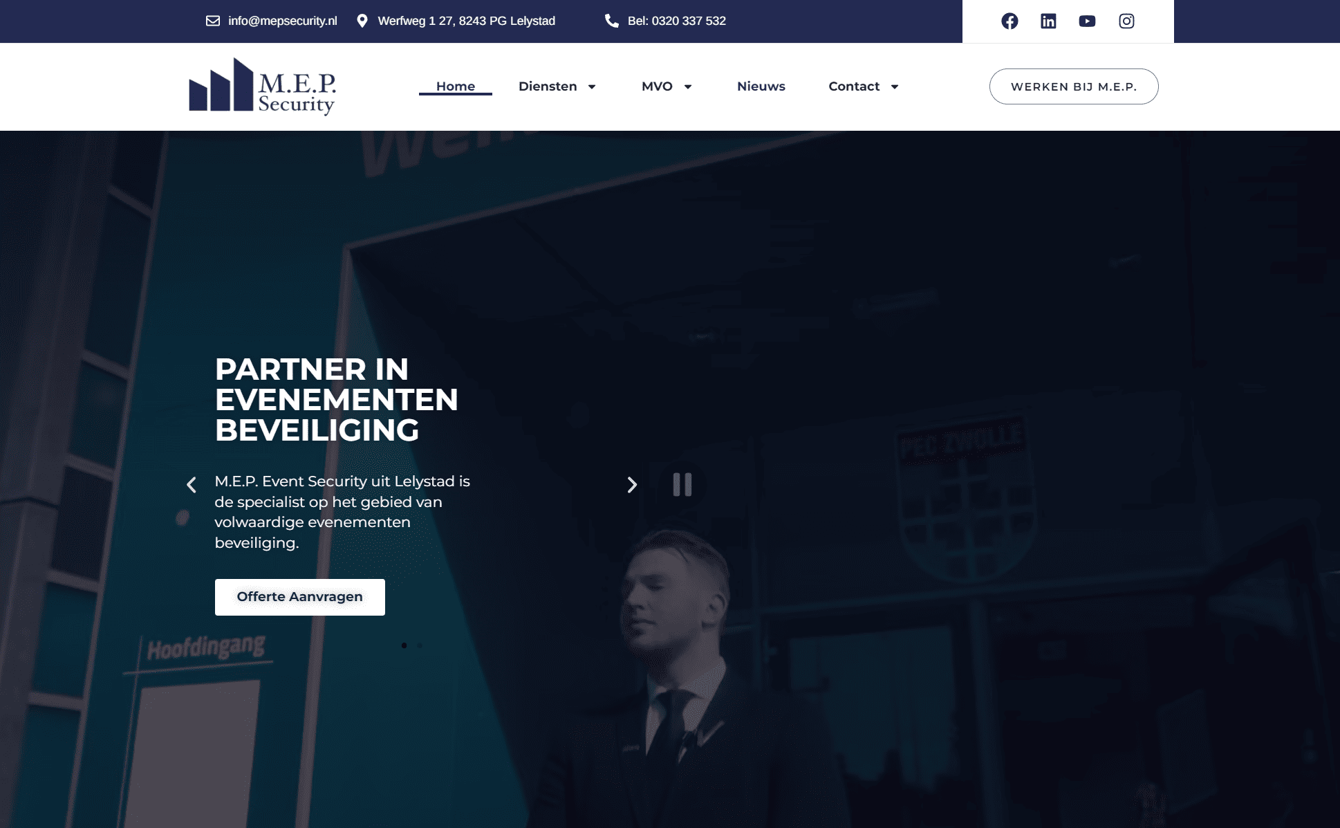 MEP Security website optimalisatie door Beheer Mijn Website