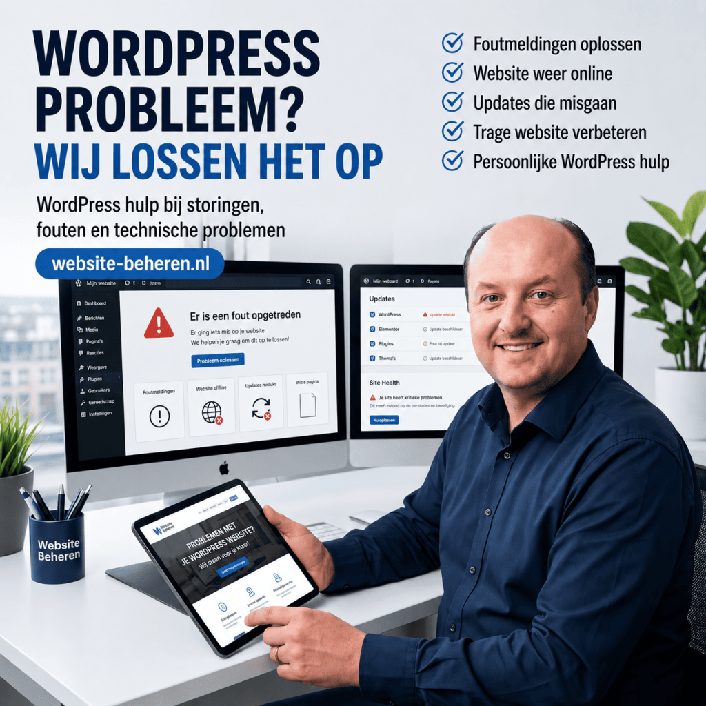WordPress problemen - website beheren lost het op